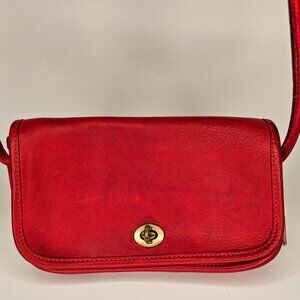 Vintage Coach Dinky Crossbody Bag Red
